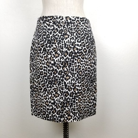 J. Crew Animal Print LIned Pencil Skirt NEW - Picture 3 of 6